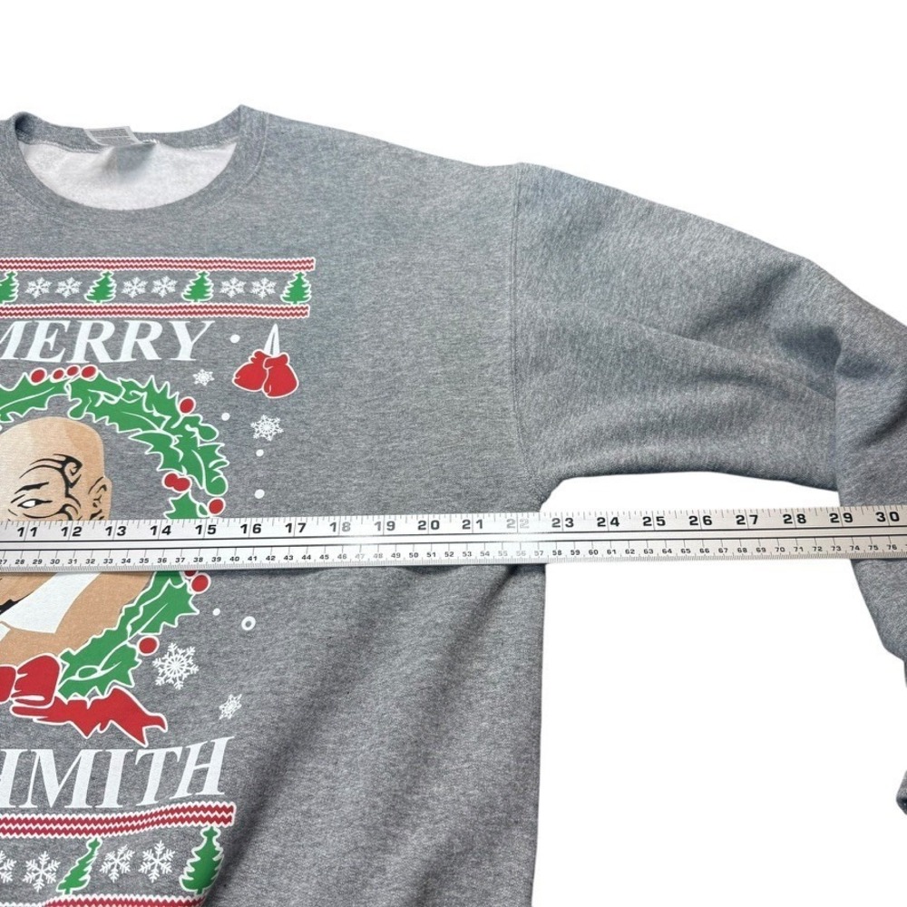 Mike Tyson Merry Chrithmith Sweatshirt Christmas Men's Large EUC Ugly Christmas - Picture 4 of 5